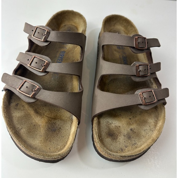 Birkenstock Shoes - Birkenstock Florida 3 Strap Soft Footbed Sandals Brown Women's Size 40 US 9 M7